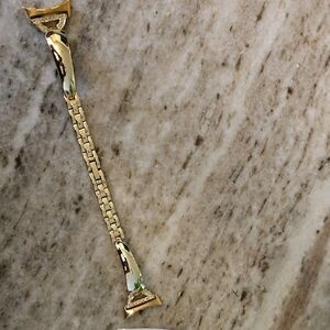 Gold and Rhinestone Google Pixel Adjustable Watch Band